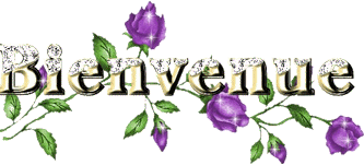 Gif animé bienvenue fleurs